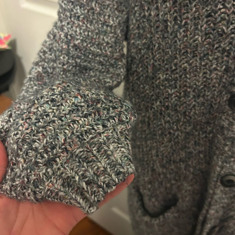 Cabi Cozy Gray Knit Cardigan Sweater Small - Picture 4 of 6